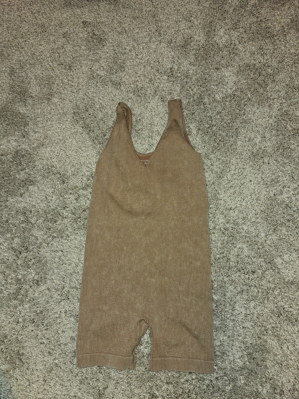 Better Be Brown Ribbed Jumpsuit Romper